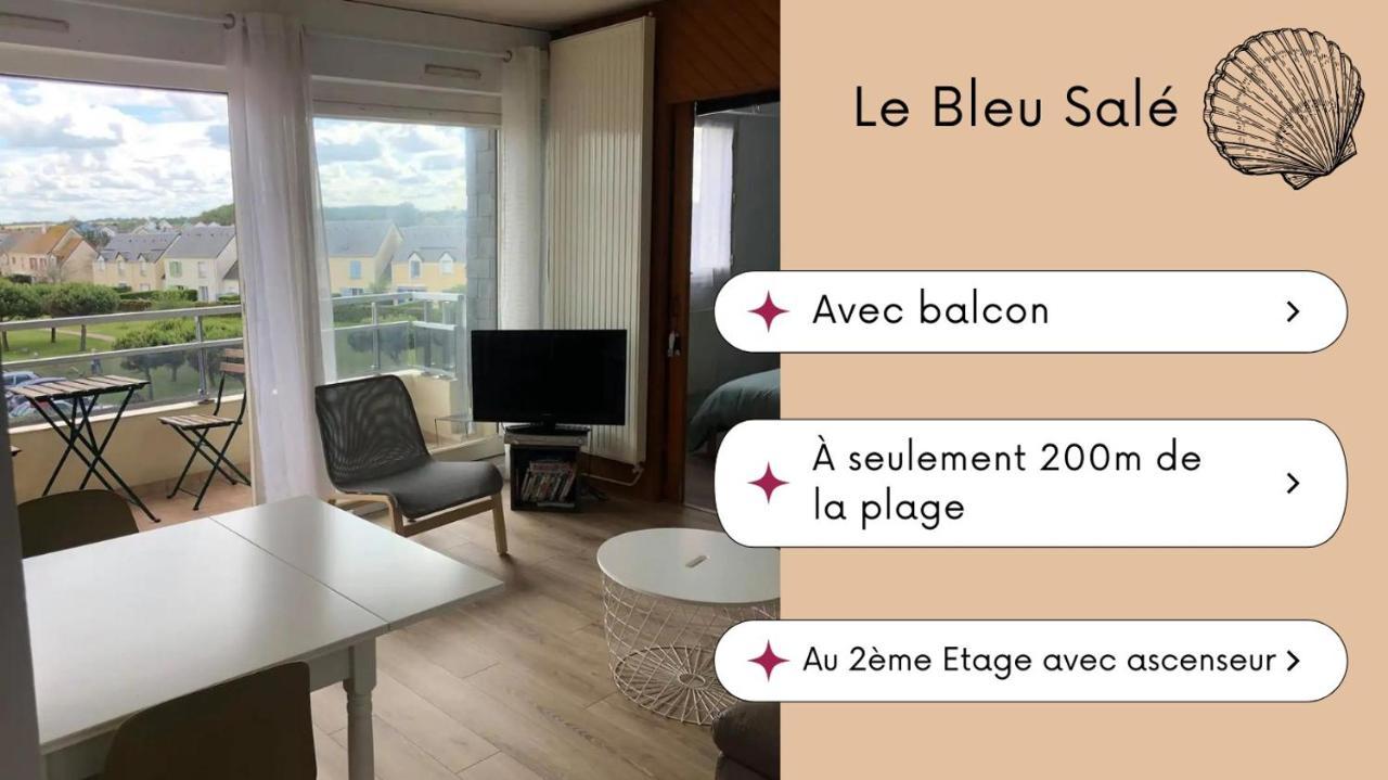 Apartament Bleu Sale - F2 Courseulles Avec Balcon Zewnętrze zdjęcie