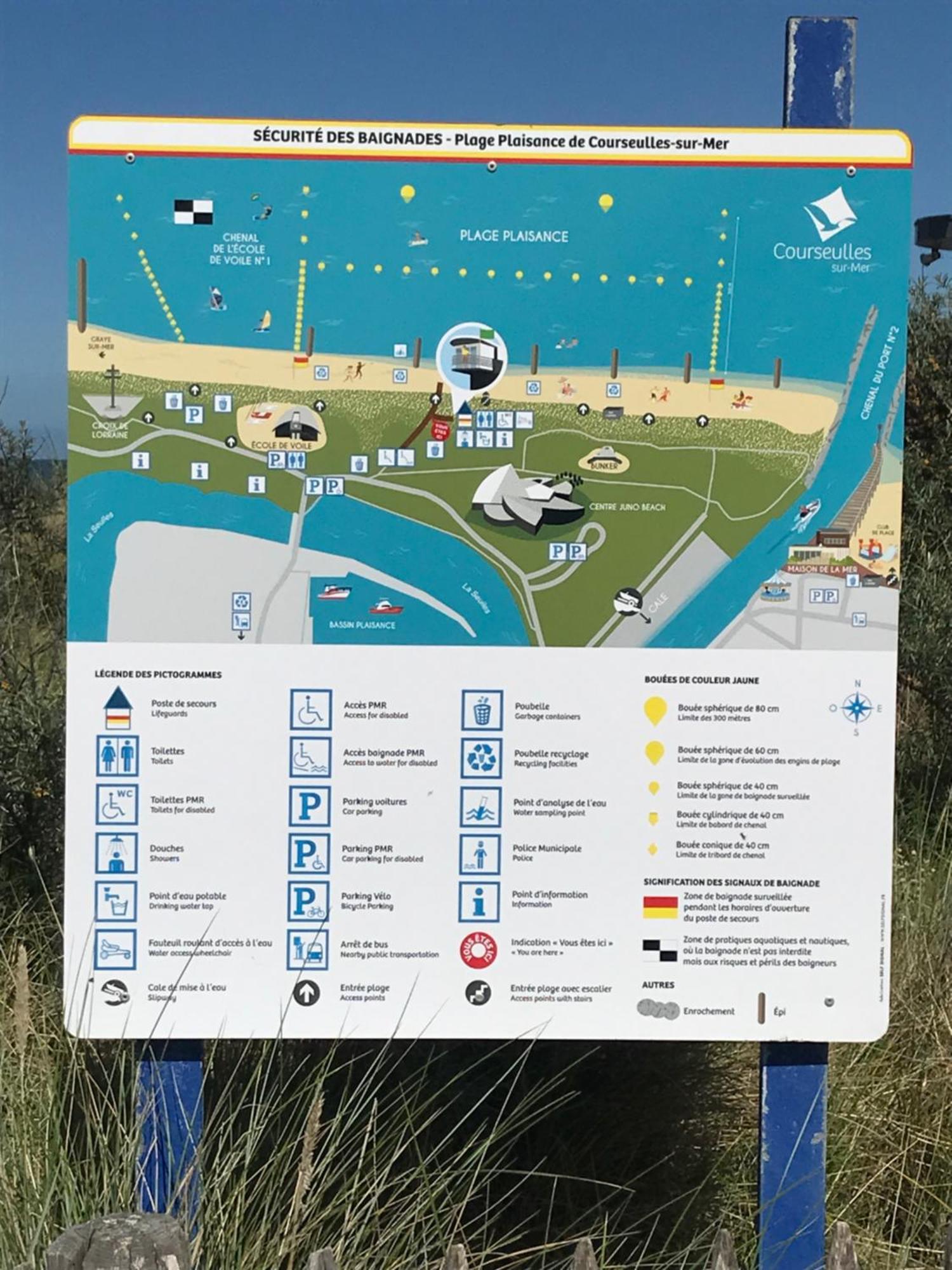 Apartament Bleu Sale - F2 Courseulles Avec Balcon Zewnętrze zdjęcie